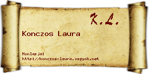 Konczos Laura névjegykártya